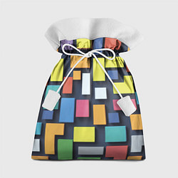 Мешок для подарков Тетрис цветные кубики, цвет: 3D-принт