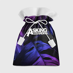 Мешок для подарков Asking Alexandria neon monstera, цвет: 3D-принт