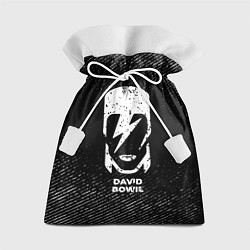 Мешок для подарков David Bowie с потертостями на темном фоне, цвет: 3D-принт