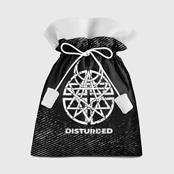 Мешок для подарков Disturbed с потертостями на темном фоне, цвет: 3D-принт