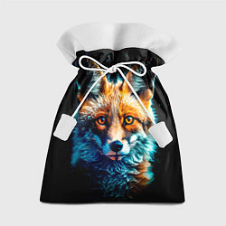 Мешок для подарков Милый лисёнок зимней ночью, цвет: 3D-принт