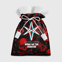 Мешок для подарков Bring Me the Horizon rock glitch, цвет: 3D-принт