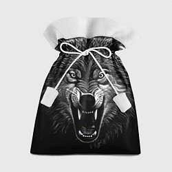 Мешок для подарков Злой волчара, цвет: 3D-принт