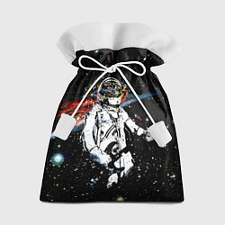 Мешок для подарков Космонавт играет рок на гитаре, цвет: 3D-принт