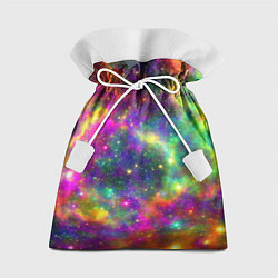 Мешок для подарков Яркий неоновый космос, цвет: 3D-принт