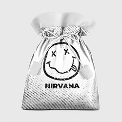 Подарочный мешок Nirvana с потертостями на светлом фоне