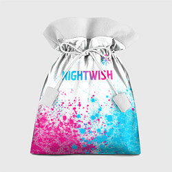 Подарочный мешок Nightwish neon gradient style: символ сверху