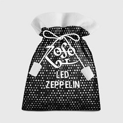 Подарочный мешок Led Zeppelin glitch на темном фоне