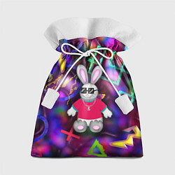 Мешок для подарков Кролик в футболке, цвет: 3D-принт