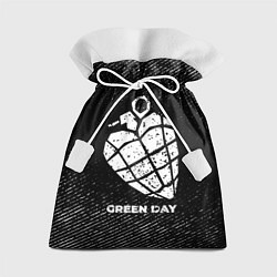 Мешок для подарков Green Day с потертостями на темном фоне, цвет: 3D-принт