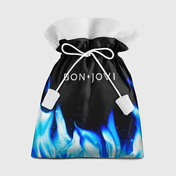 Мешок для подарков Bon Jovi blue fire, цвет: 3D-принт