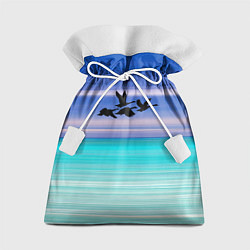 Мешок для подарков Летят лебеди, цвет: 3D-принт