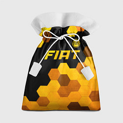 Мешок для подарков Fiat - gold gradient: символ сверху, цвет: 3D-принт