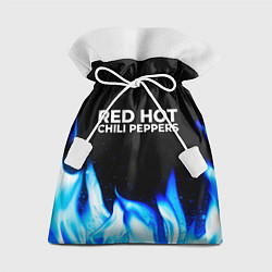 Мешок для подарков Red Hot Chili Peppers blue fire, цвет: 3D-принт