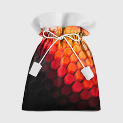 Мешок для подарков Hexagon orange, цвет: 3D-принт