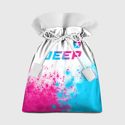 Мешок для подарков Jeep neon gradient style: символ сверху, цвет: 3D-принт