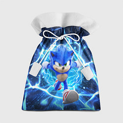 Мешок для подарков Sonic electric waves, цвет: 3D-принт