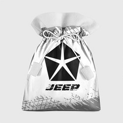 Подарочный мешок Jeep speed на светлом фоне со следами шин