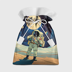 Мешок для подарков Космонавт в ледяной пустыне, цвет: 3D-принт