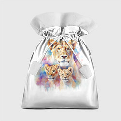 Подарочный мешок Львица мама с двумя львятами