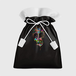 Мешок для подарков Череп - потекшие краски, цвет: 3D-принт