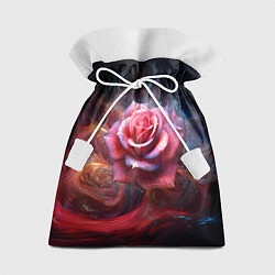 Мешок для подарков Алая космическая роза - Нейросеть, цвет: 3D-принт