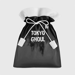 Мешок для подарков Tokyo Ghoul glitch на темном фоне: символ сверху, цвет: 3D-принт