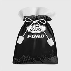 Подарочный мешок Ford speed на темном фоне со следами шин