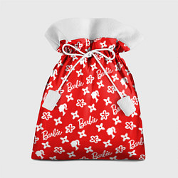 Мешок для подарков Барби паттерн красный, цвет: 3D-принт