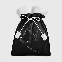 Мешок для подарков Хищник на черном фоне, цвет: 3D-принт