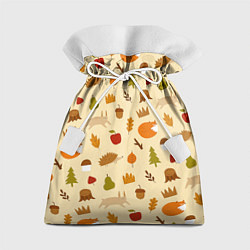 Мешок для подарков Паттерн - осень, цвет: 3D-принт
