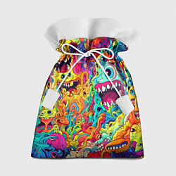 Мешок для подарков Космические зубастые чудовища, цвет: 3D-принт