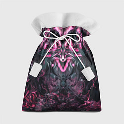 Мешок для подарков Розовый лис в стиле арт, цвет: 3D-принт