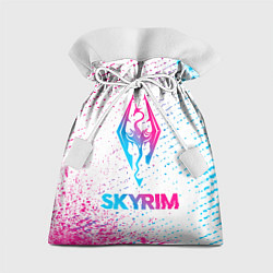 Мешок для подарков Skyrim neon gradient style, цвет: 3D-принт