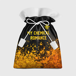 Мешок для подарков My Chemical Romance - gold gradient: символ сверху, цвет: 3D-принт