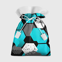 Мешок для подарков Шестиугольники абстрактный фон, цвет: 3D-принт
