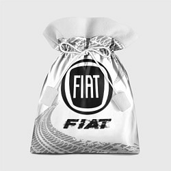 Подарочный мешок Fiat speed на светлом фоне со следами шин