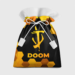Мешок для подарков Doom - gold gradient, цвет: 3D-принт