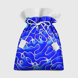 Подарочный мешок Синий волнистый рисунок