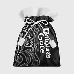 Мешок для подарков Балдурс гейт 3 - черный дракон, цвет: 3D-принт