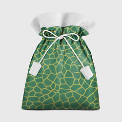 Подарочный мешок Зелёная текстура - нейросеть