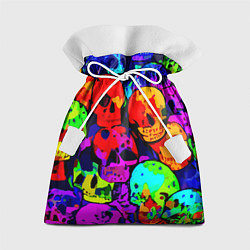 Мешок для подарков Паттерн из черепов - поп-арт - мода, цвет: 3D-принт