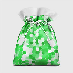 Мешок для подарков Кибер Hexagon Зелёный, цвет: 3D-принт