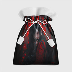Подарочный мешок Девушка из аниме и красные печати