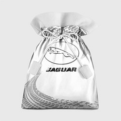Подарочный мешок Jaguar speed на светлом фоне со следами шин