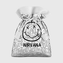 Подарочный мешок Nirvana glitch на светлом фоне