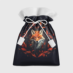 Мешок для подарков Арт осенняя лиса, цвет: 3D-принт