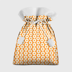 Мешок для подарков Паттерн ромашки на оранжевом, цвет: 3D-принт