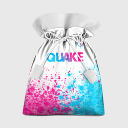 Мешок для подарков Quake neon gradient style посередине, цвет: 3D-принт