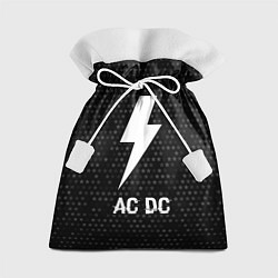 Подарочный мешок AC DC glitch на темном фоне